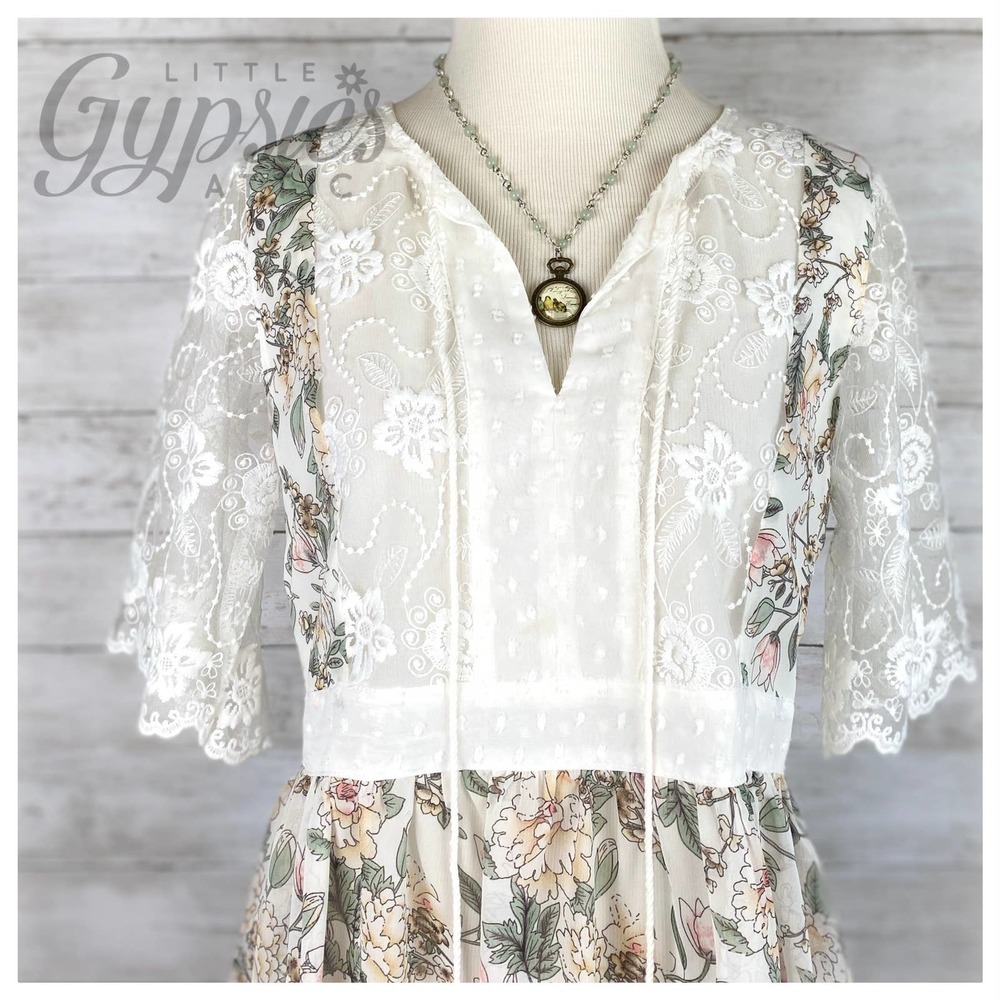 POL Cottagecore Peplum Tunic Top - Picture 2 of 10